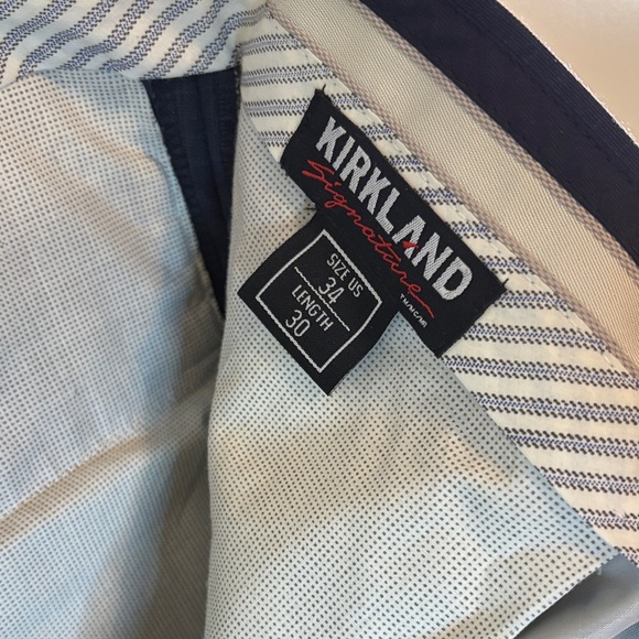 Kirkland Signature Men's Dress Flat Front Pants - Dark Blue - Picture 2 of 11